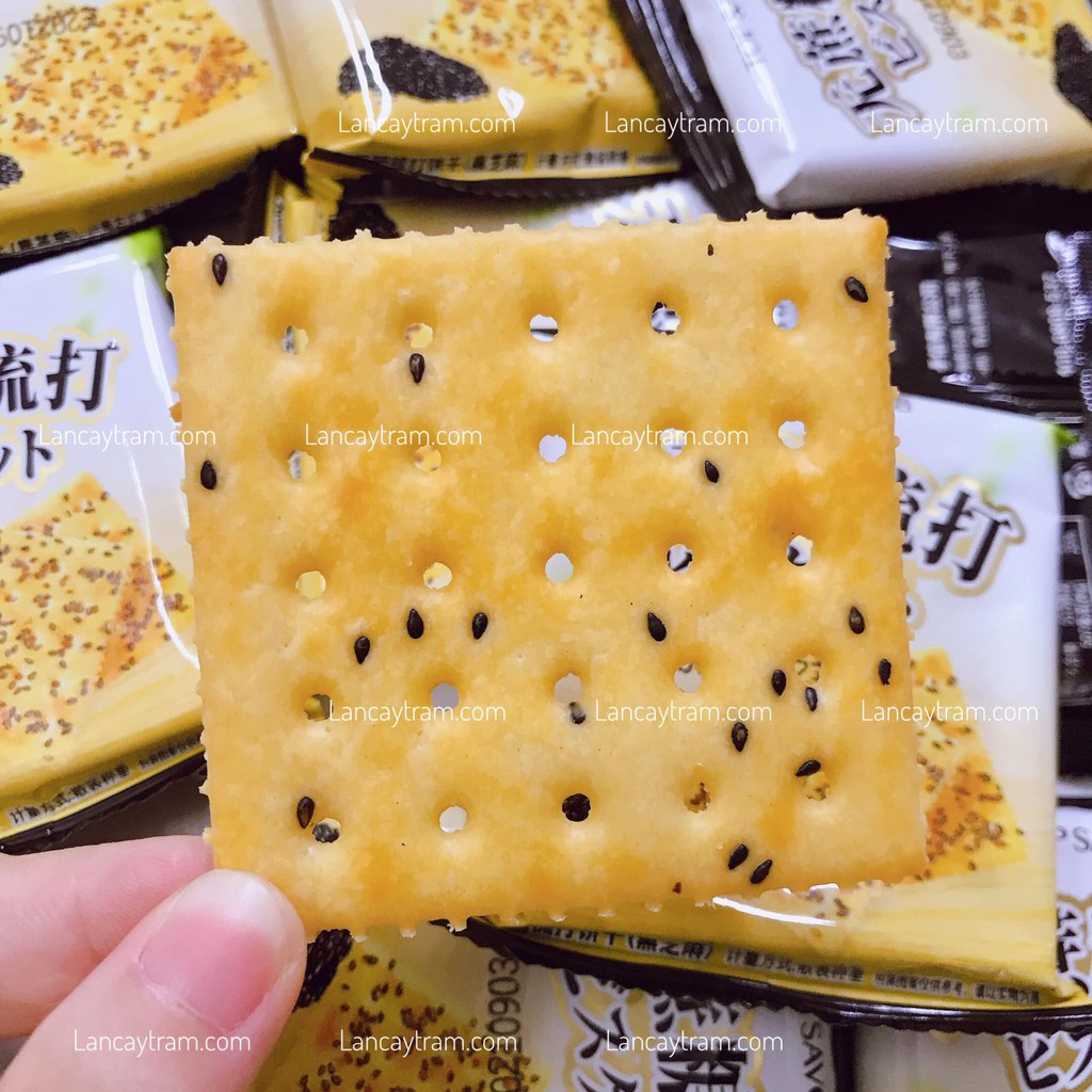 Bánh Quy Mè Đen Không Đường Ăn Không Mập, Soda Crackers Top Savor Sugar Free 380G