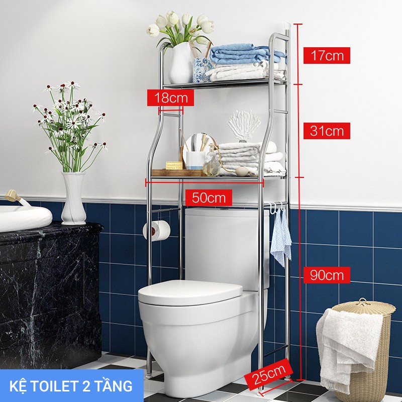 Kệ Để Đồ Chất Liệu Inox 304 Cao Cấp - Giá Để Trên Máy Giặt, Toilet