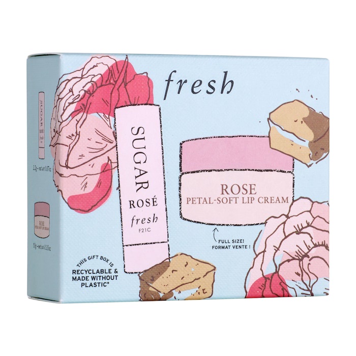 Set Son Dưỡng FRESH Rose Petal Soft Lip Cream