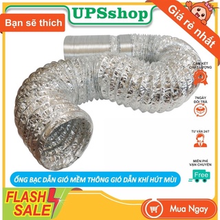 Ống bạc thông gió mềm thông hơi dẫn khói nóng - d100, d150, d200, d250