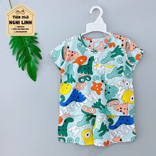 [QA Size 3: 8-10kg] Đồ bộ cho bé trai, quần áo bé trai vải tole lanh đùi có tay