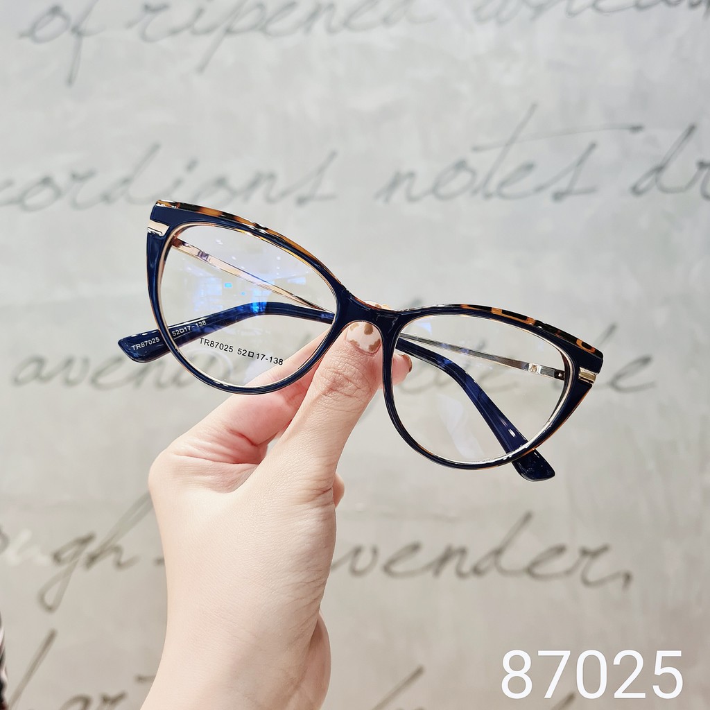 Gọng Kính Cận Nữ Lilyeyewear Mắt Mèo Chất Liệu Hợp Kim Không Gỉ Kiểu Dáng Thời Trang 87025