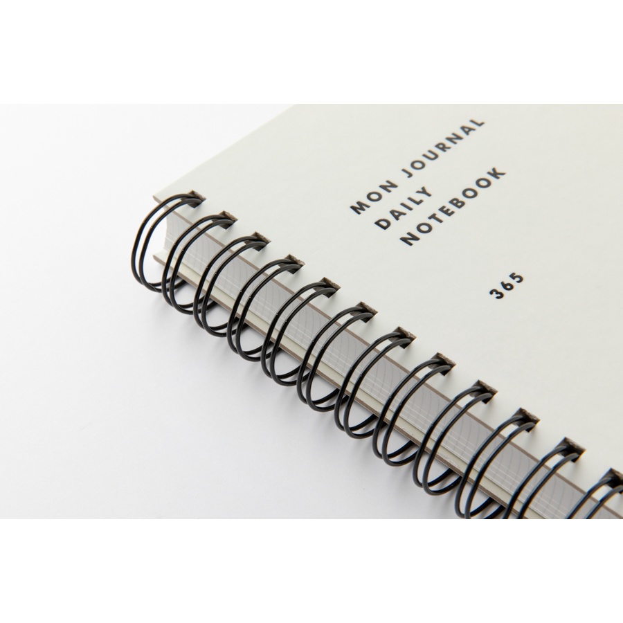 Sổ Tay Hàng Ngày ARTBOX Hàn Quốc Bìa Màu Trắng Đóng Gáy Lò Xo Có Dòng Kẻ