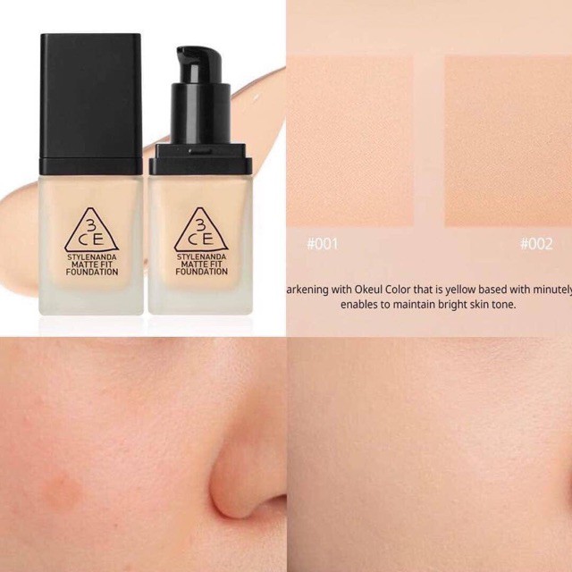 Kem nền 3CE Matte Fit Foundation