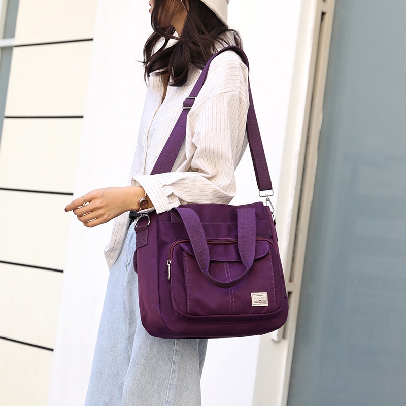 Túi Đeo Chéo Canvas Phong Cách Hàn Quốc Beg Besar Beg Tangan Wanita Murah Cantik Beg Silang Perempuan Cho Nữ