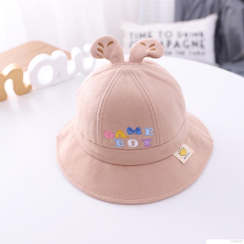 Mũ tai bèo thêu chữ cái hoạt hình đáng yêu dành cho trẻ em