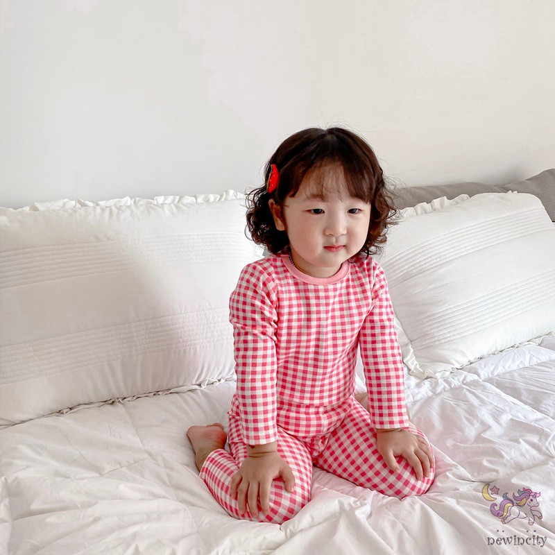 Bộ quần áo cotton sọc caro dễ thương dành cho bé