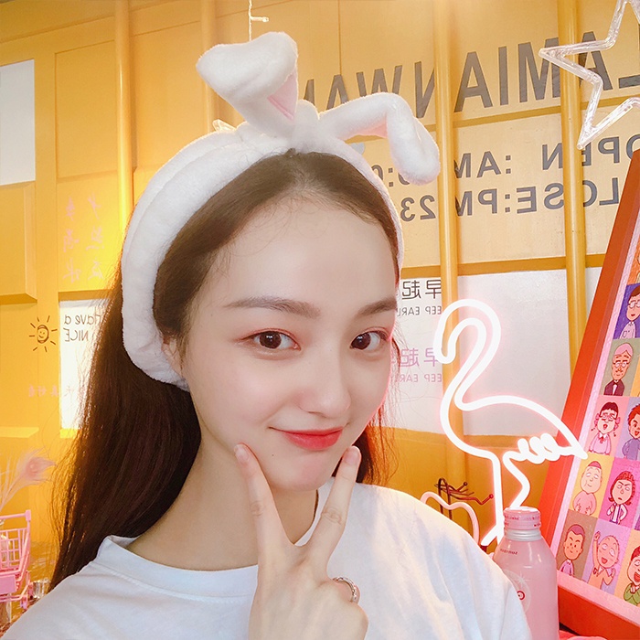Băng Đô Tai Thỏ Dễ Thương Phong Cách Hàn Quốc