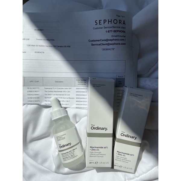 [The Ordinary] Niacinamide 10% + Zinc 1%