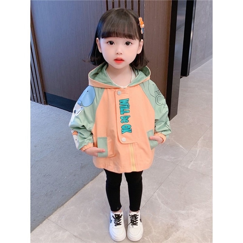 Áo khoác phong cách phương Tây thời trang mùa thu cho bé gái