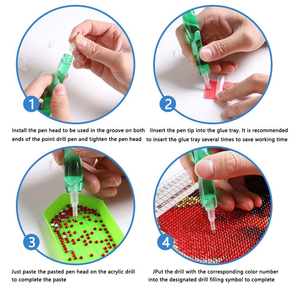 ORIENTLII Bút Thêu Tranh Chữ Thập DIY Bằng Nhựa Resin