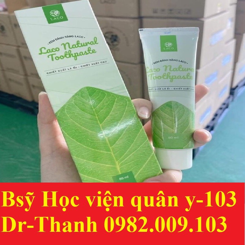 Kem đánh răng hữu cơ LACO dành cho răng ê buốt, nhạy cảm, bảo vệ men răng giúp trắng sáng răng, hương vị ổi