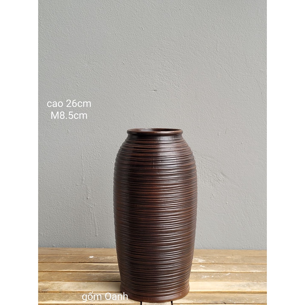 Bình gốm mộc gốm Bát Tràng cao cấp loại 1