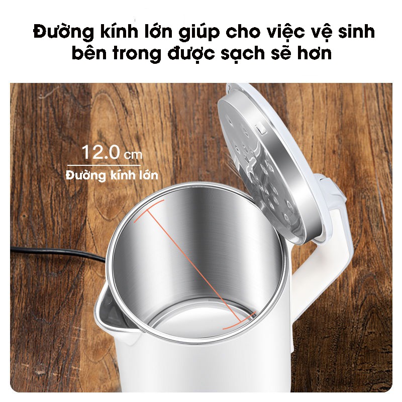 Ấm Siêu Tốc CHIGO, Bình Đun Nước Cao Cấp Thông Minh Thế Hệ Mới - Thiết Kế An Toàn - Hàng Chính Hãng