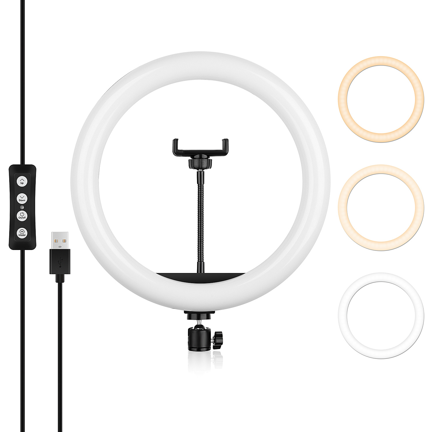 Vòng Đèn Led 12 &quot;Hỗ Trợ Chụp Ảnh Selfie Cho Điện Thoại