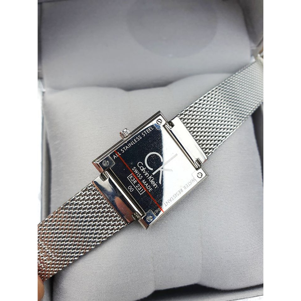 Đồng hồ nam nữ Calvin Klein Thuỵ Sĩ mặt vuông 24 x 24 mm