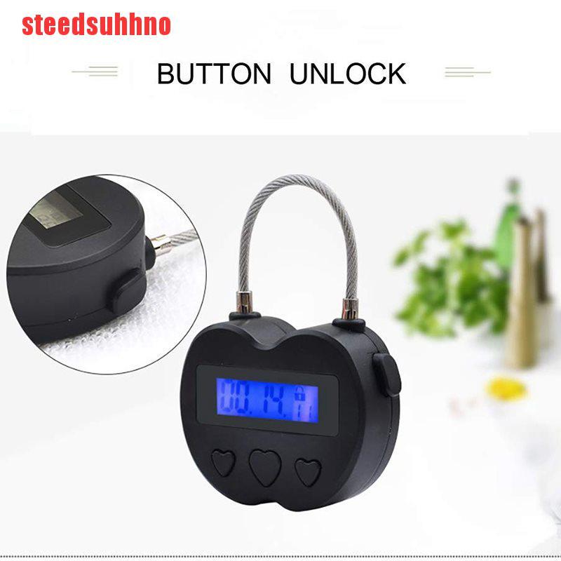 {steedsuhhno}Smart Time Lock LCD Display Time Lock Multifunction Travel Electronic Timer