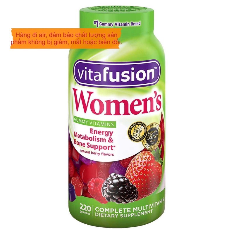 Kẹo dẻo Vitamin Vitafusion Women’s Multivitamin 220 viên cho phụ nữ