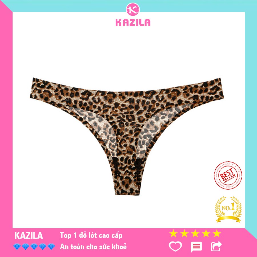 Quần lót lọt khe su đúc cạp ép hoạ tiết cá tính, quần lọt khe nữ không viền may sexy thoáng khí Kazila QLK3