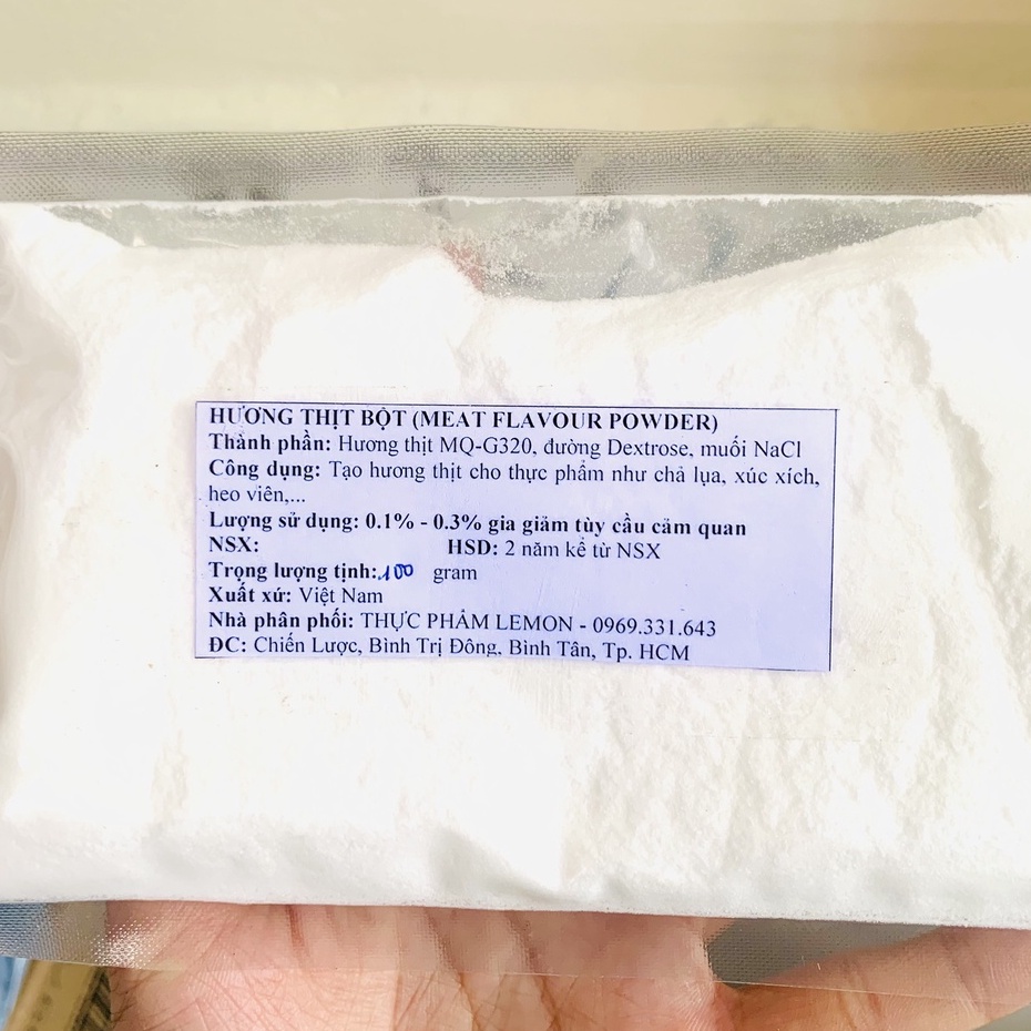 Bột hương thịt heo chuyên dùng làm tăng hương thịt cho chả lụa, xúc xích, jambon, thịt viên