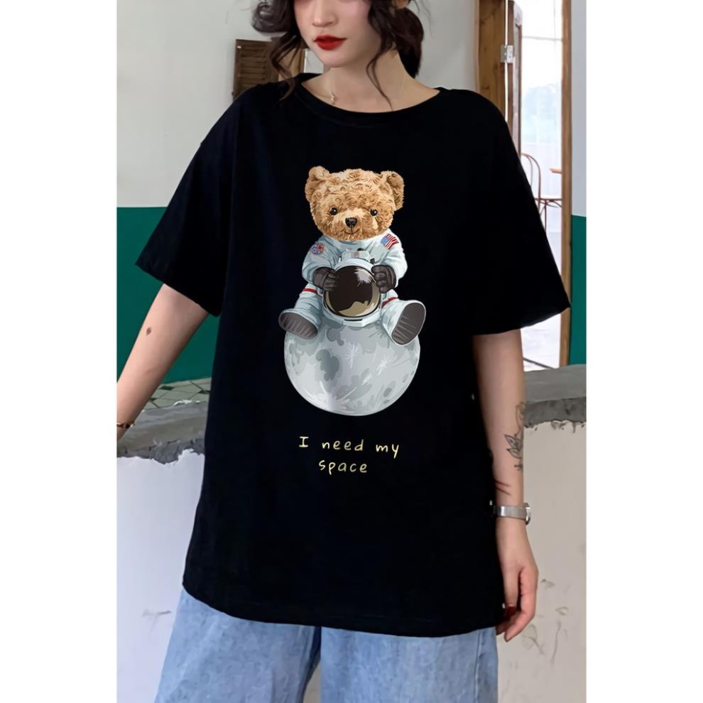 ❤️  ❤️ Áo thun UNISEX GẤU MẶT TRĂNG ngắn tay  cotton 2 chiều co dãn, thấm hút mồ hôi HOTTREND 🍒🍒