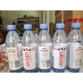 Combo 5 Chai Nước Khoáng Evian Chai Nhựa 500ml - Chai