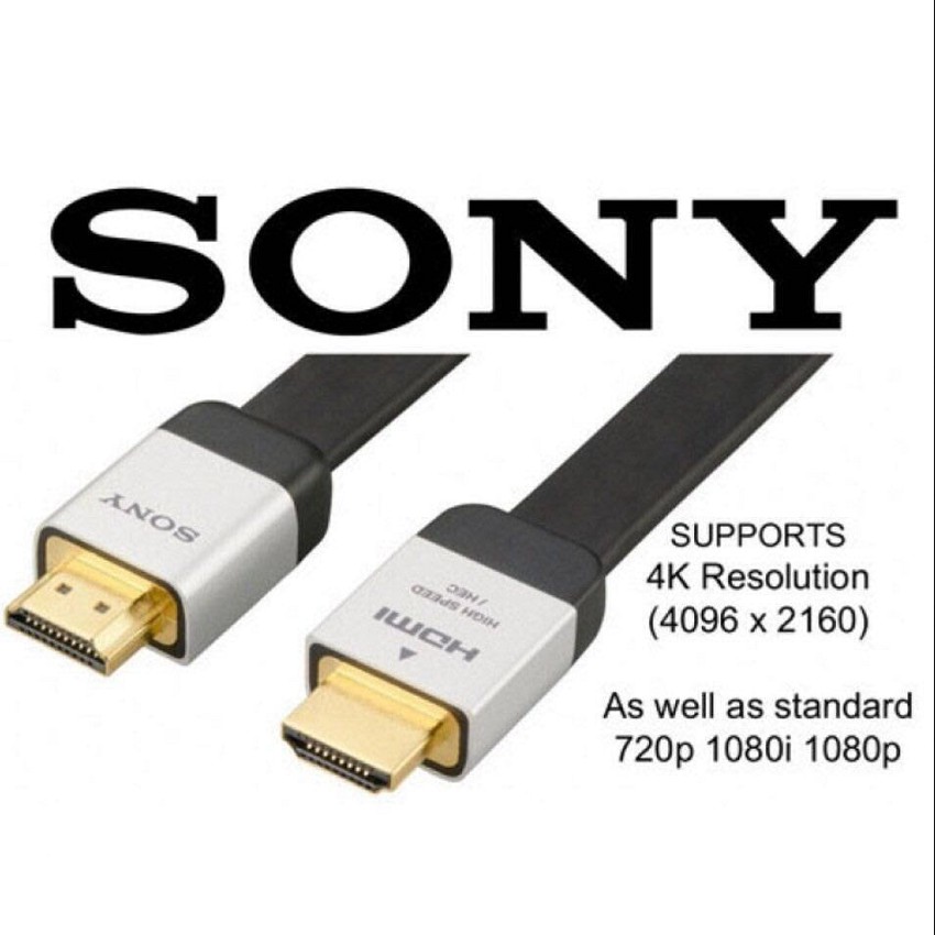 Dây Cáp HDMI Sony 10m dẹt đen-Dây cáp kết nối cổng HDMI 2 đầu tốt chống nhiễu xịn chất lượng cao giá rẻ