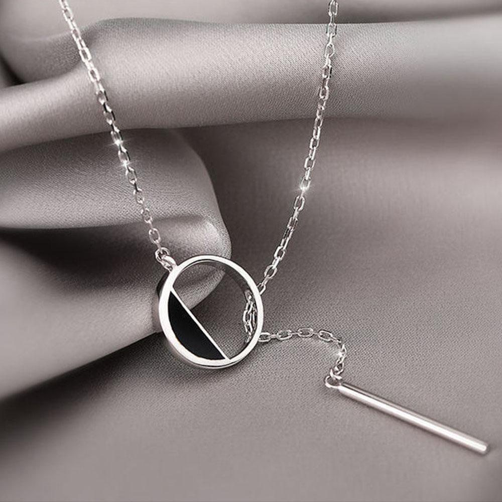 Vòng cổ Mặt Tròn DANILO Thời Trang Cho Nữ|Choker Tua Rua Màu Đen