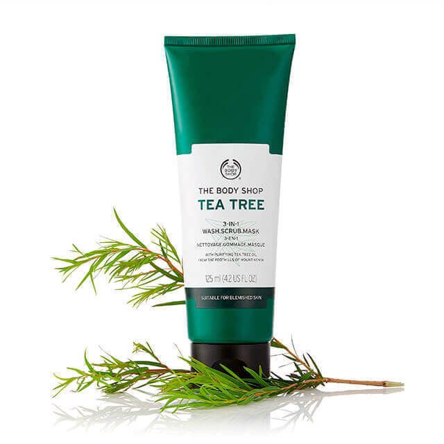 Sữa Rửa Mặt Đa Năng The Body Shop Tea Tree 3-In-1 Wash Scrub Mask 125ml