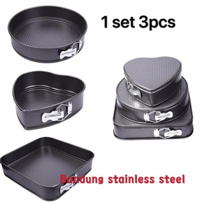 Set 3 khuôn làm bánh chống dính tiện dụng