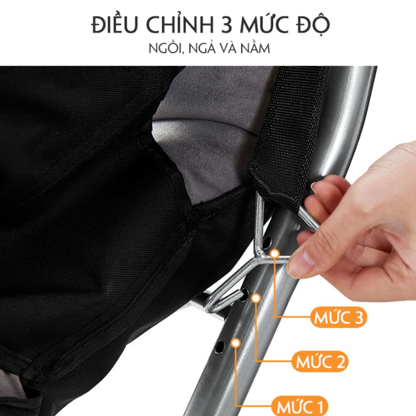 Ghế lười tựa lưng gấp gọn - Ghế thư giãn đọc sách, ngồi ban công, du lịch thoáng mát