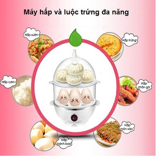 MÁY LUỘC TRỨNG VÀ HẤP THỰC PHẨM EGG POACHER ( 2 TẦNG )