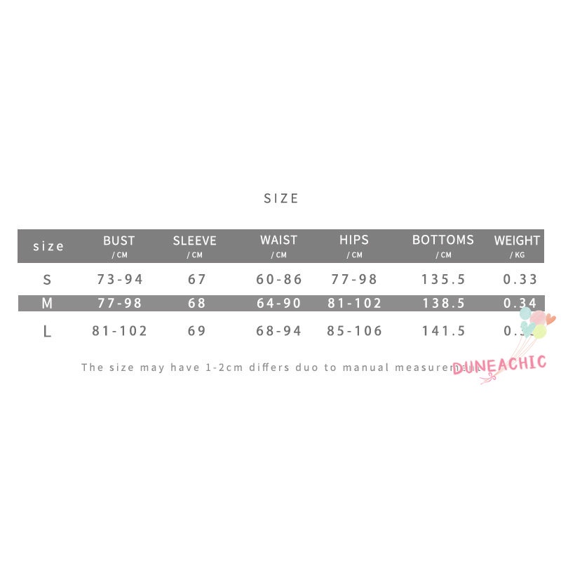 DUNEA Áo liền quần Tay Dài Cổ Tròn Lưng Cao In Họa Tiết Quyến Rũ Cho Nữ