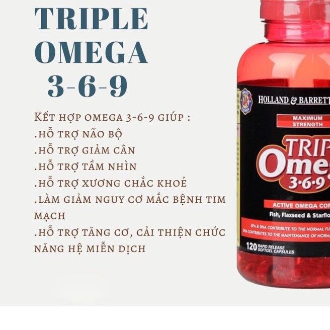 [Có Bill][120v] Dầu cá Omega369 lọ 120 viên