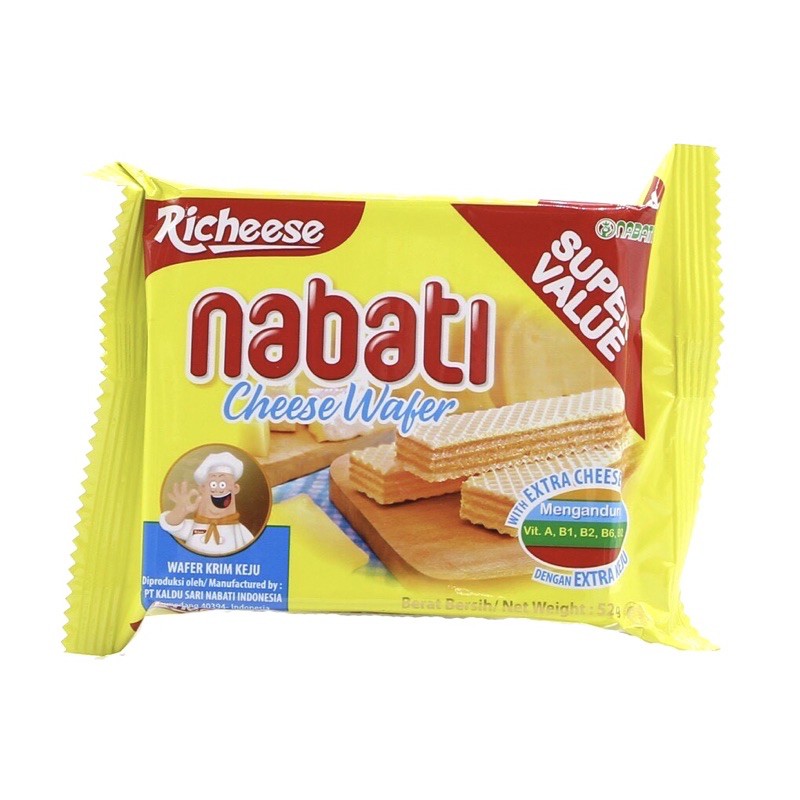 BÁNH KEM XỐP PHÔ MAI RICHEESE NABATI GÓI 52G