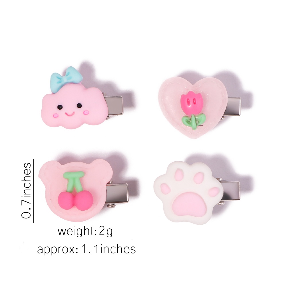 Set 5 Kẹp tóc KIDSBOWS hình trái tim dễ thương cho bé gái