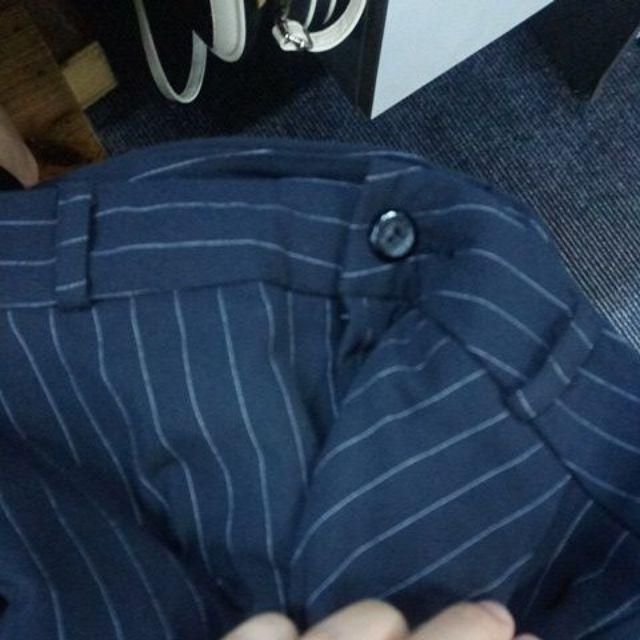 Quần tây công sở  nữ [HÀNG VNXK] kẻ dọc cạp to 6cm chất tuyết mưa co dãn nhẹ mặc siêu tôn dáng | BigBuy360 - bigbuy360.vn