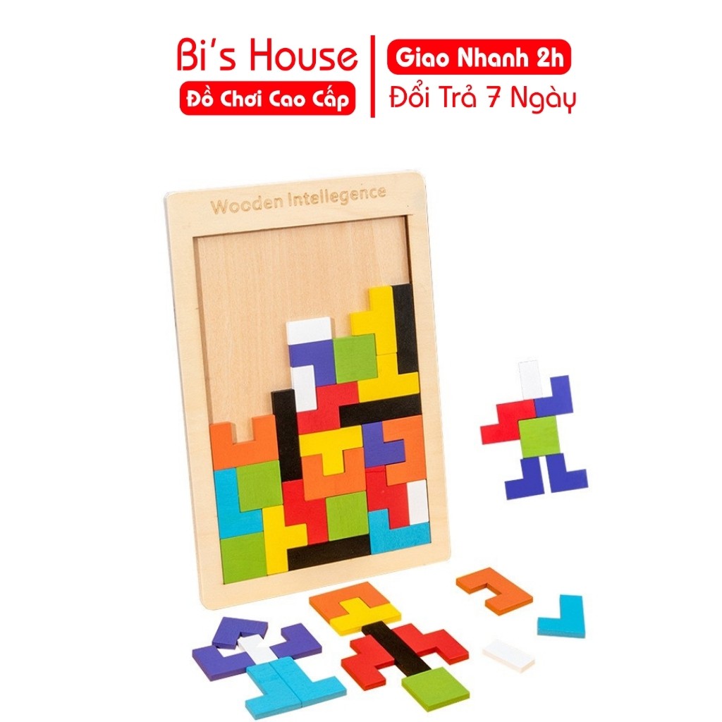 Xếp gạch giúp bé tư duy logic, tăng khả năng ghi nhớ - đồ chơi Bi House