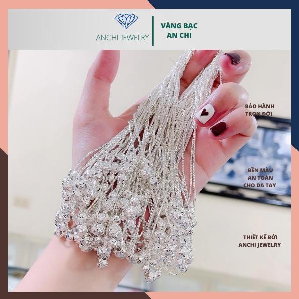Dây chuyền bi bạc cho bé gái, chuẩn bạc ta không đen xỉn, Anchi jewelry