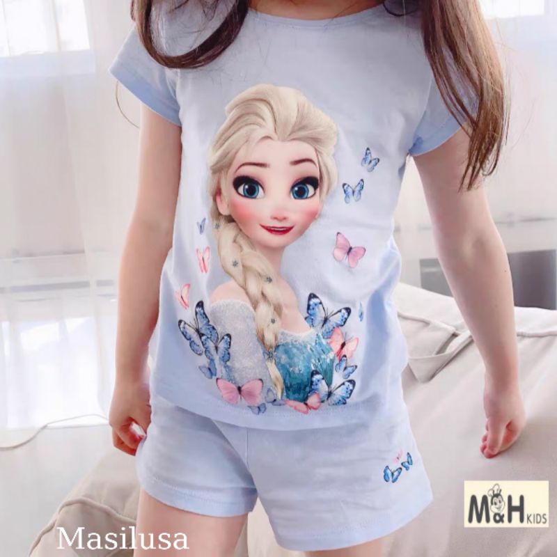 Bộ thun Elsa cho bé gái