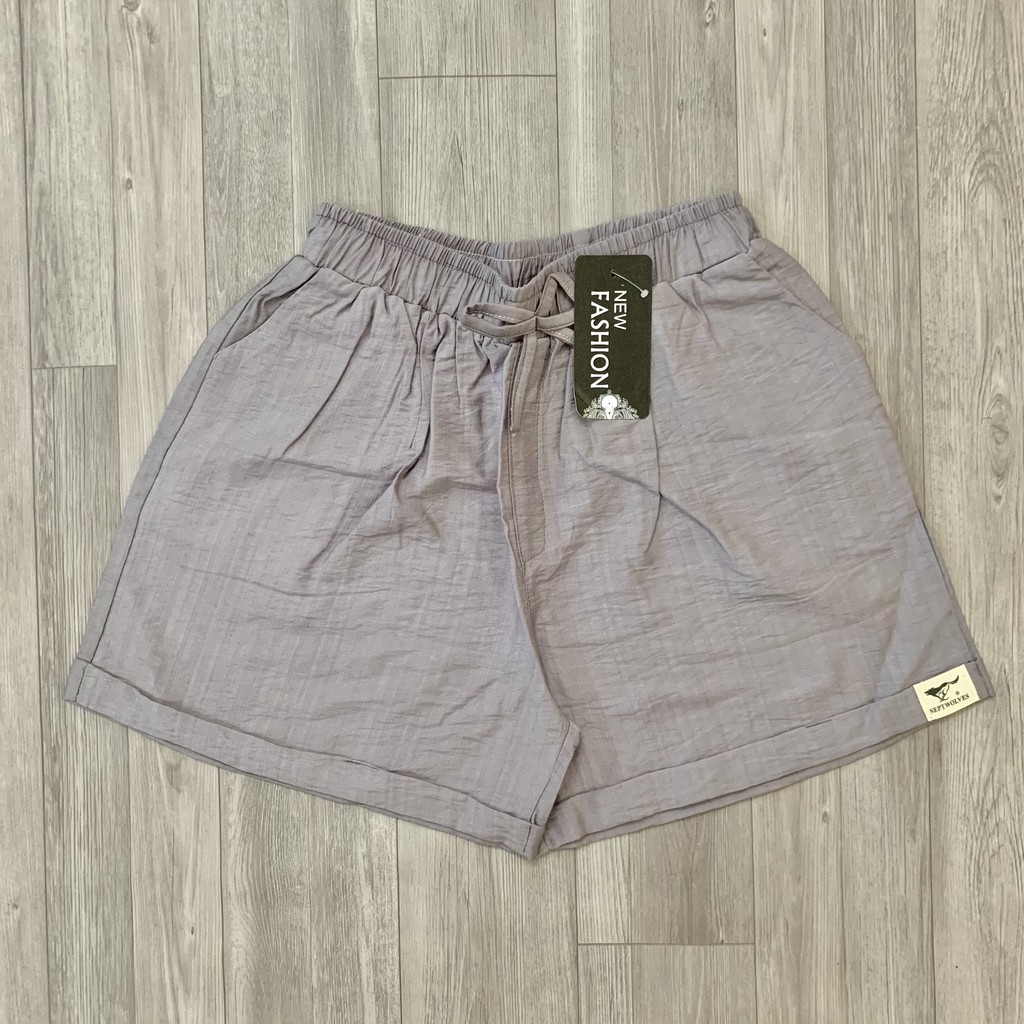 Quần short đùi nữ gập gấu chất lụa siêu mát thấm hút mồ hôi Free size