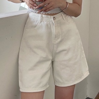 Quần Short Ngố Kaki Nữ Lưng Cao, Ống Rộng Có Bigsize (SK1101_KKN)