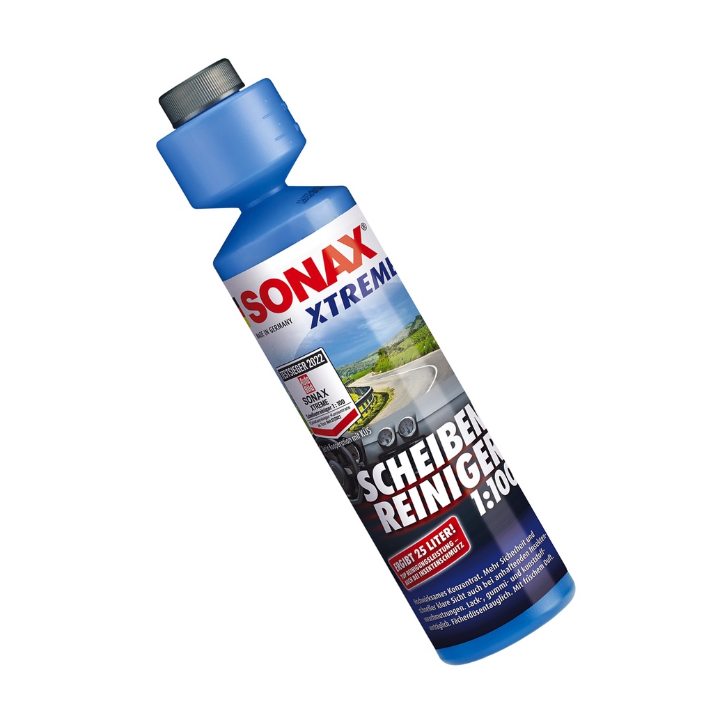 Dung dịch vệ sinh và làm trong kính lái đậm đặc 1:100 Sonax 271141 250ml - rửa đèn pha XENON, đèn Plastic