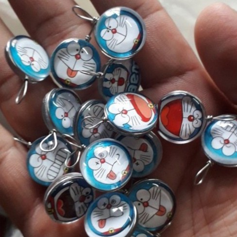 Mặt hình thủy tinh Đôrêmon 10c = 38k / 1 gói &quot; hoạt hình &quot; [ nguyên liệu handmade ]