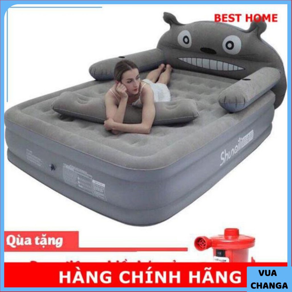 Giường hơi đệm hơi hình thú 3 tầng cao cấp tặng kèm bơm điện