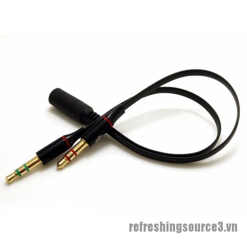 Cáp Chia Cổng 3.5mm Sang 2 Đầu Micro Hình Chữ Y Cho Máy Tính