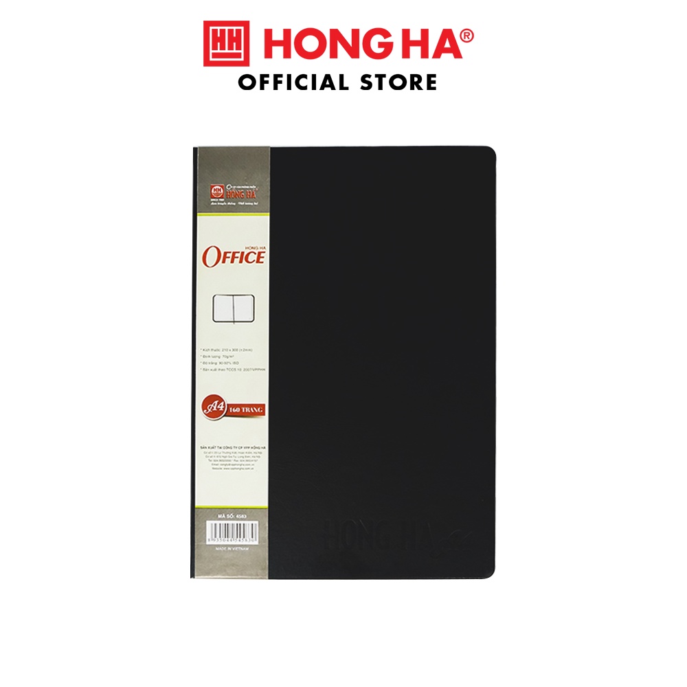 Sổ bìa da A4 160 trang OFFICE Hồng Hà - 4583