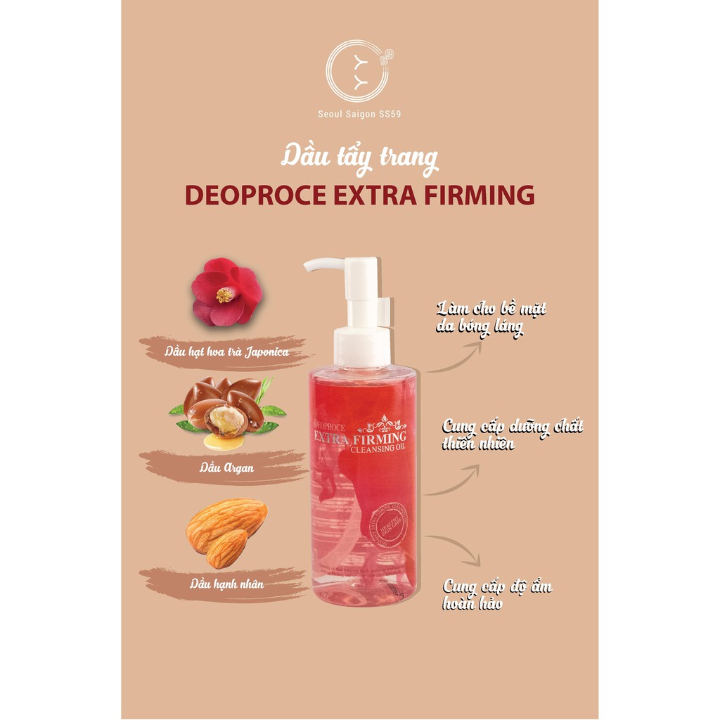 Dầu tẩy trang chống lão hóa DEOPROCE (200ml)
Deoproce Extra Firming Cleansing Oil