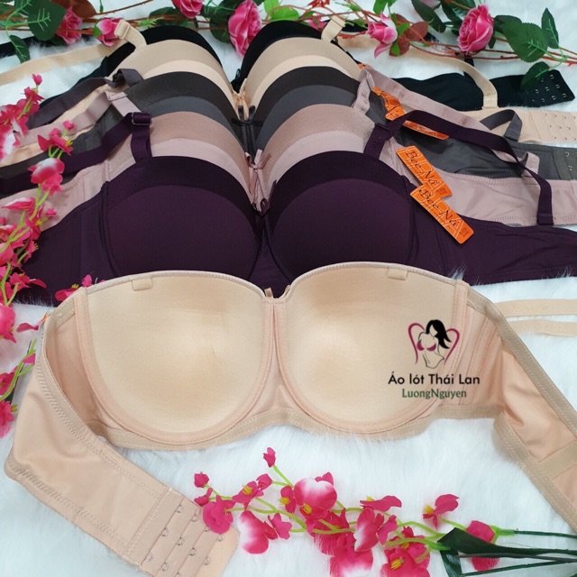 Áo lót ngực cup ngang không đệm bigsize Thái Lan có gọng cup b 2253 size 36 đến 44