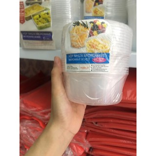 10 Hộp nhựa tròn Microwave